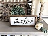 Thanksgiving Wall Decor Thankful Sign 15 x 7 Inch | Fall Wall Autumn Home Decorations | Amazon (US)