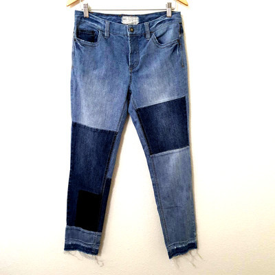 Free People Jax Denim Patched Relaxed Skinny Jeans Women's Size 28  | eBay | eBay US