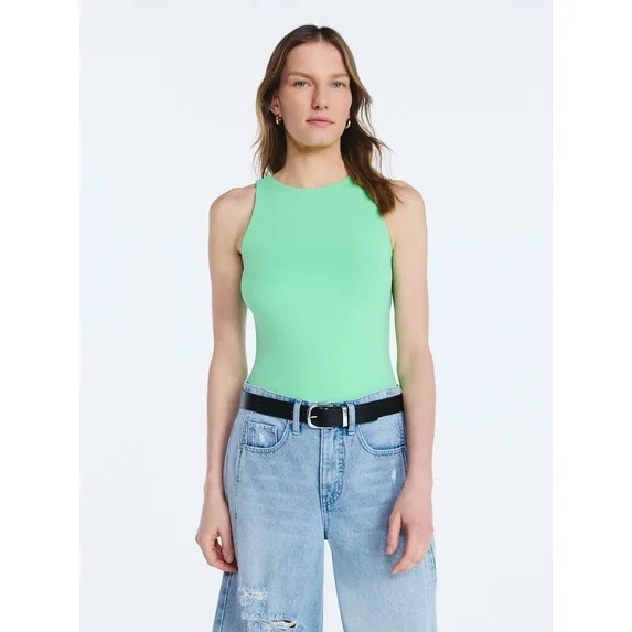 Scoop Women's Sleeveless High Neck Contour Top, Sizes XS-XXL | Walmart (US)