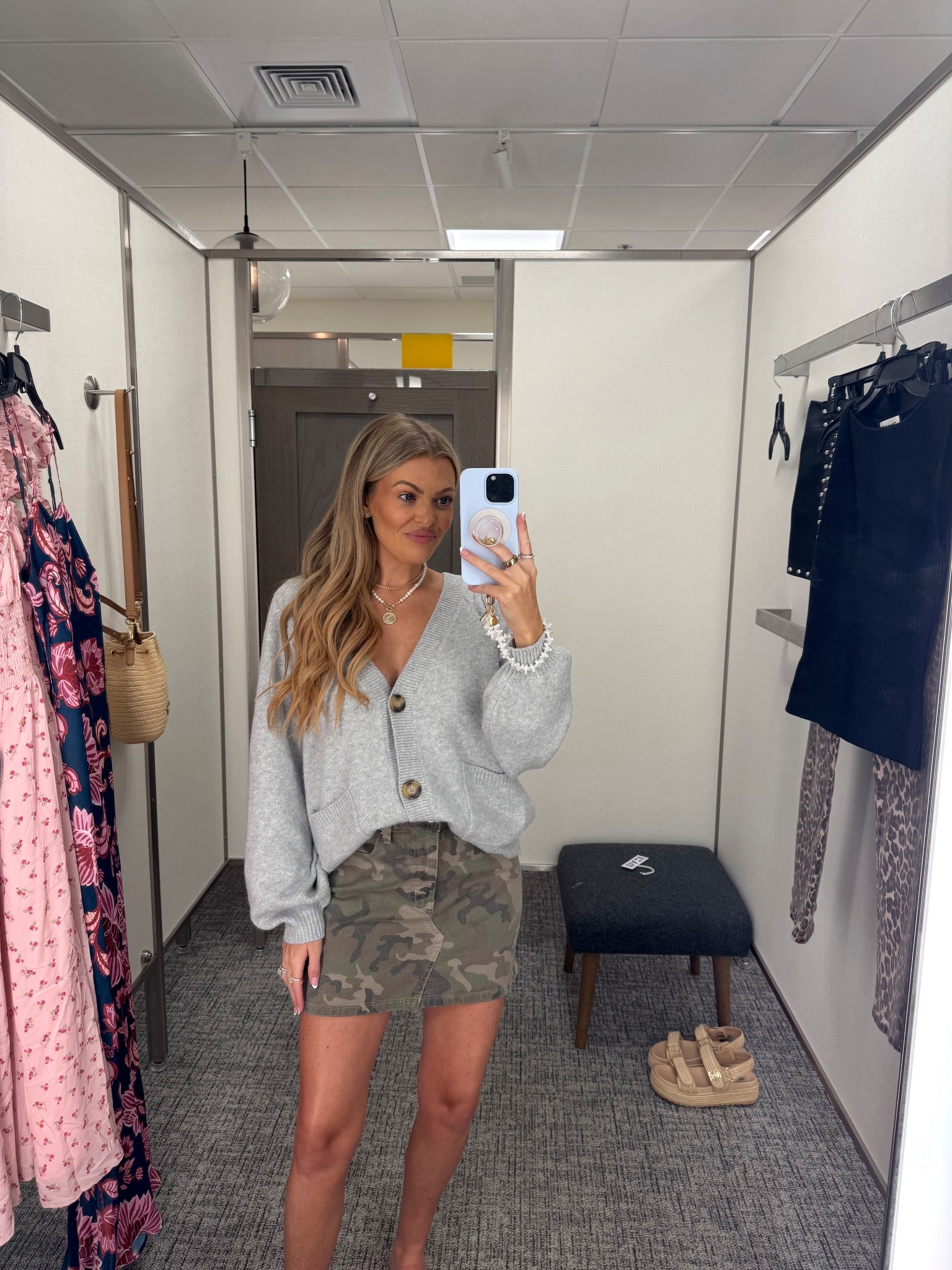 this cardigan may or may not be the best purchase I’ve made from the entire nordstrom sale. it’s SO soft, comes in several colors & is under $50! it’s the type of cardigan you grab over and over again. I grabbed it in grey & ivory in size small!

camo skirt was SO cute & I totally would have purchased if I wasn’t pregnant. would look so cute with boots in the fall 

nsale, on sale, try on, fall outfits 

#LTKFindsUnder100 #LTKFindsUnder50 #LTKSaleAlert