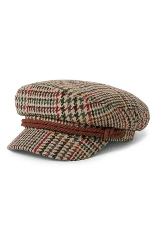 Brixton Gender Inclusive Fiddler Cap in Sand/adrenaline Rush/green at Nordstrom, Size Small | Nordstrom