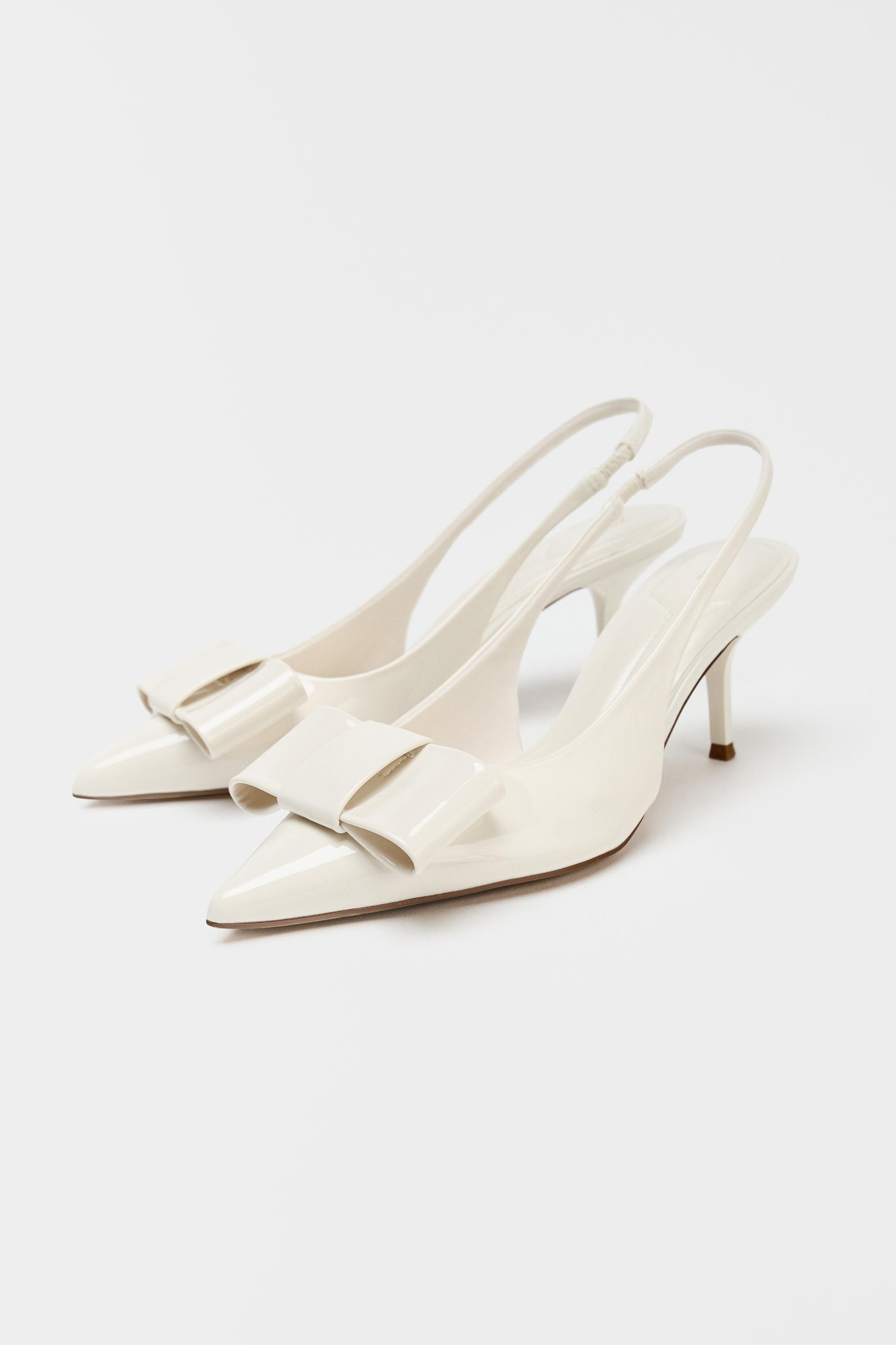 SLINGBACK-PUMPS IN LACKOPTIK MIT SCHLEIFE | Zara DE