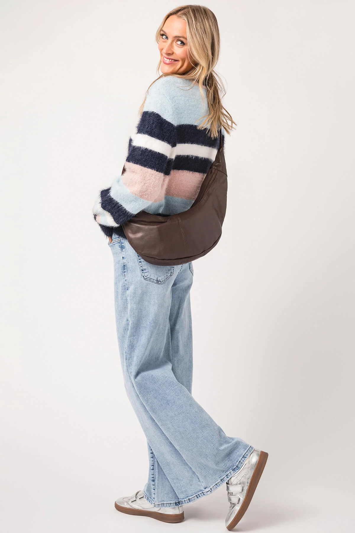 Raisonnel Soft Brushed Striped Sweater | Social Threads