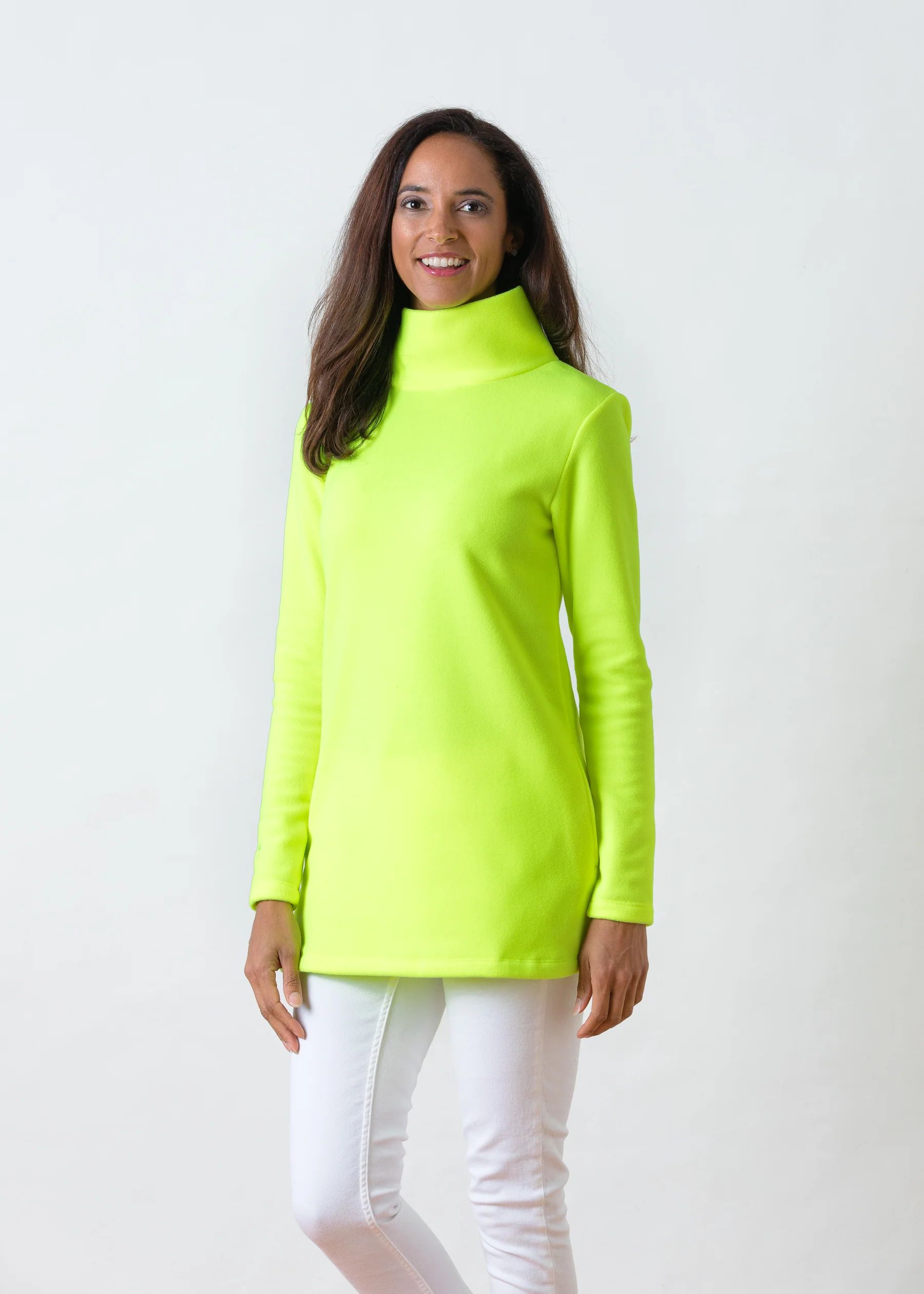 Cobble Hill Turtleneck (Neon Yellow) | Dudley Stephens