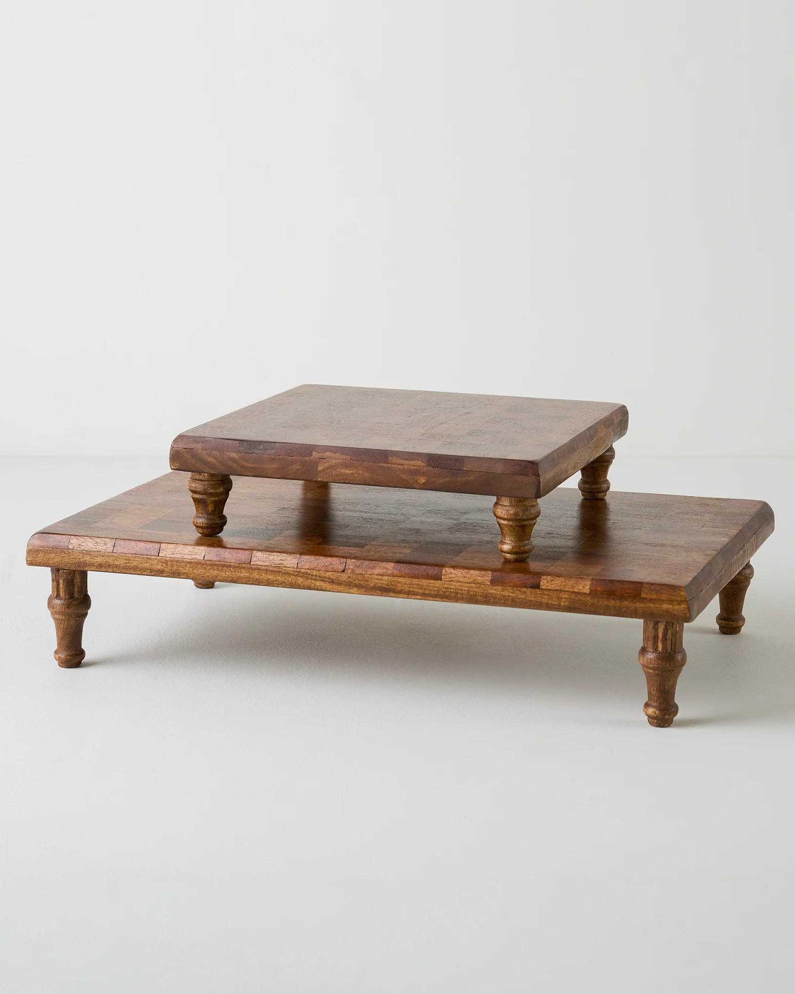 Checkered Wood Riser | Magnolia