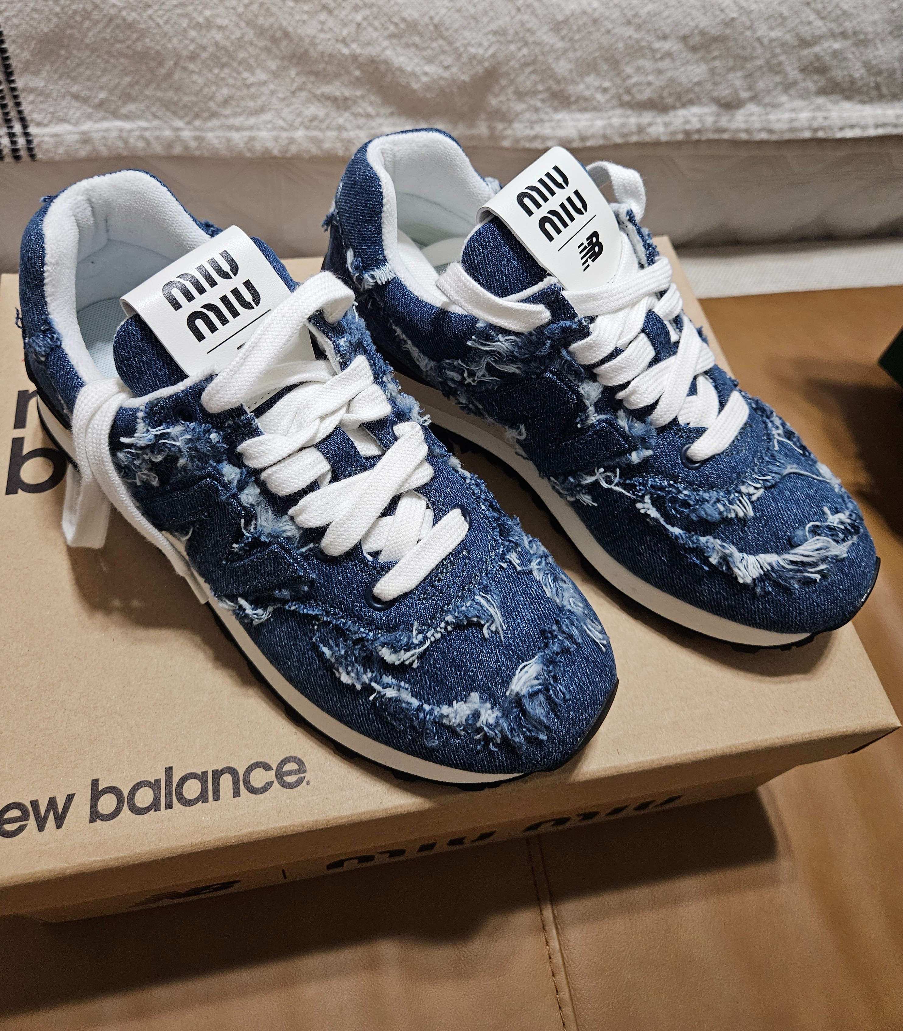 2023 New Balance x Miu Miu sneaker collaboration- denim. Soo cute and comfortable!

#LTKootd #LTKOver40
