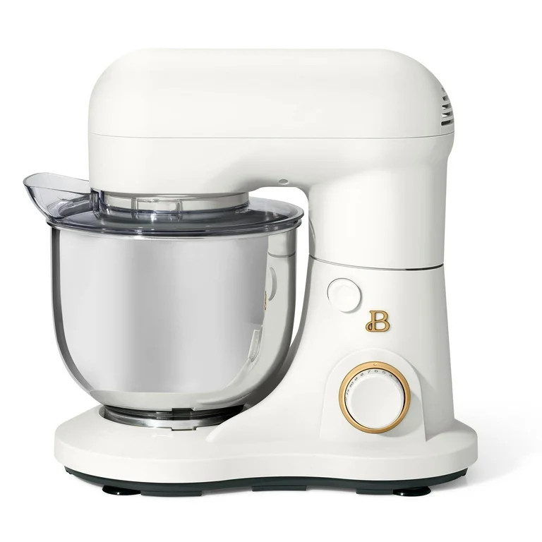 Beautiful 3.5 Qt Stand Mixer, White Icing with Flat Beater, Dough Hook, Balloon Whisk | Walmart (US)
