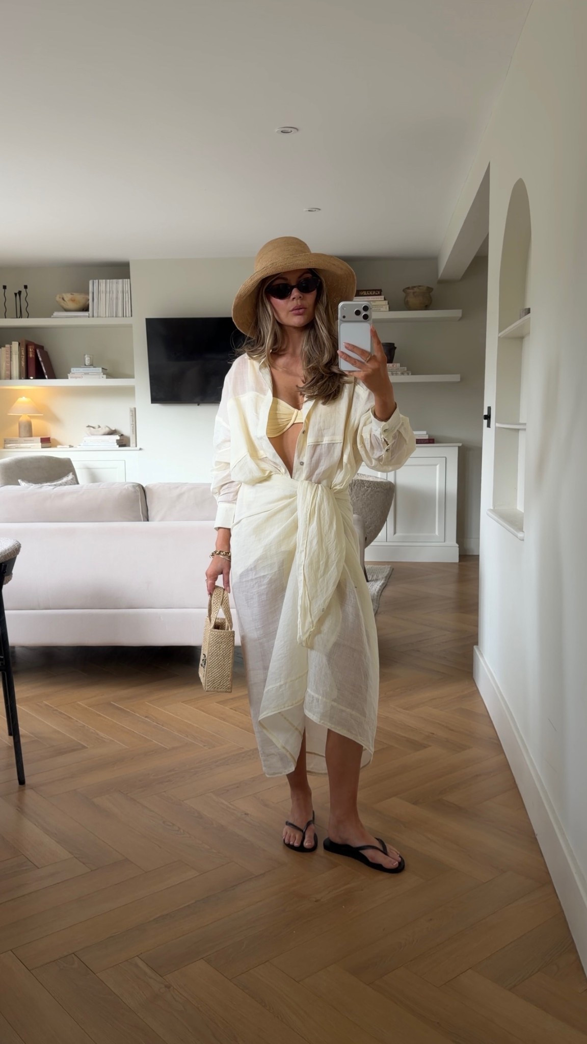 Holiday outfit, summer outfit, beach outfit, pool outfit, yellow linen shirt, linen sarong, Dissh, austrailian brand. Straw hat, lack of colors 

#LTKtravel #LTKsummer #LTKstyletip