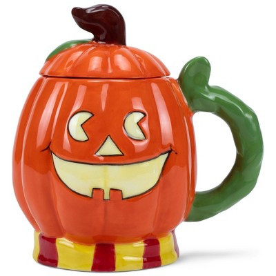 100 North ESNCHMG-PN Halloween Orange Pumpkin Jack O'Lantern Character 16 ounce Glossy Ceramic Coffee Tea Cup Mug For Your Favorite Morning Brew | Target
