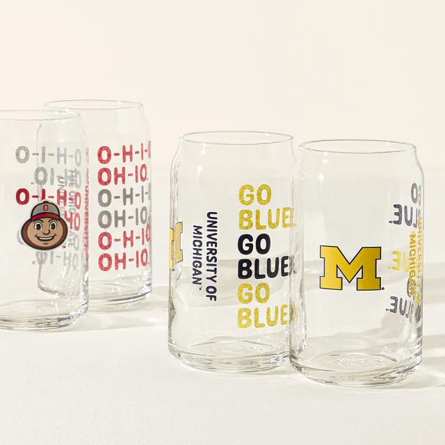 Show Your Spirit! College Can-Shaped Glass Set | UncommonGoods