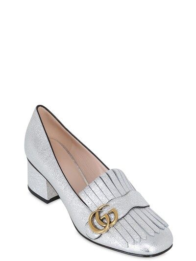 55MM MARMONT METALLIC LEATHER PUMPS | Luisaviaroma