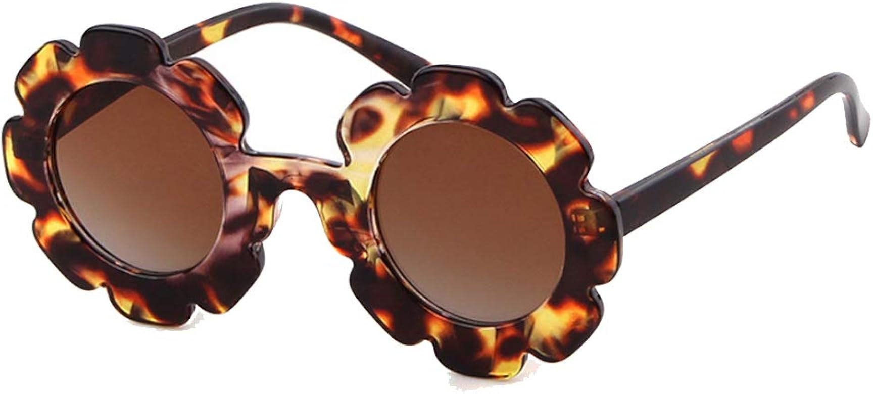Laurinny Kids Sunglasses Round Flower UV400 Protection Colorful Glasses for Children Girl Boy | Amazon (US)