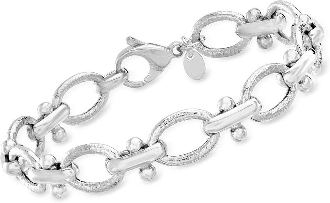 Ross-Simons Italian Sterling Silver Link Bracelet | Amazon (US)