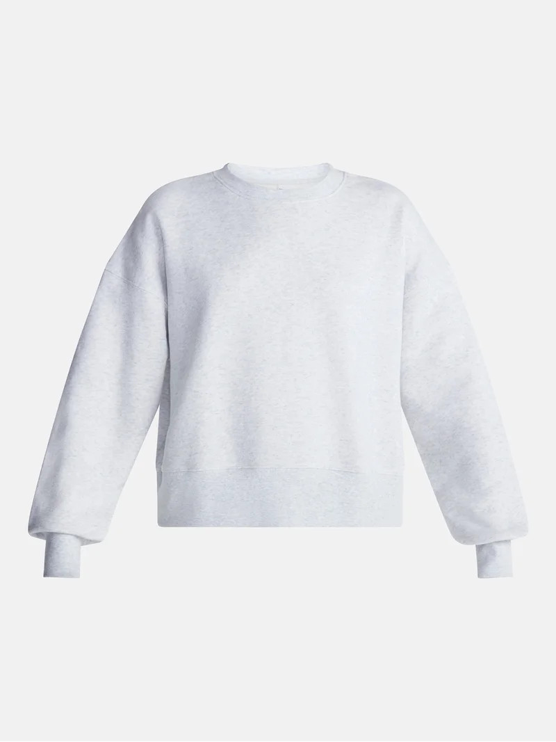 No Boundaries Boxy Fleece Sweatshirt, Midweight, Women's XXS-XXL | Walmart (US)