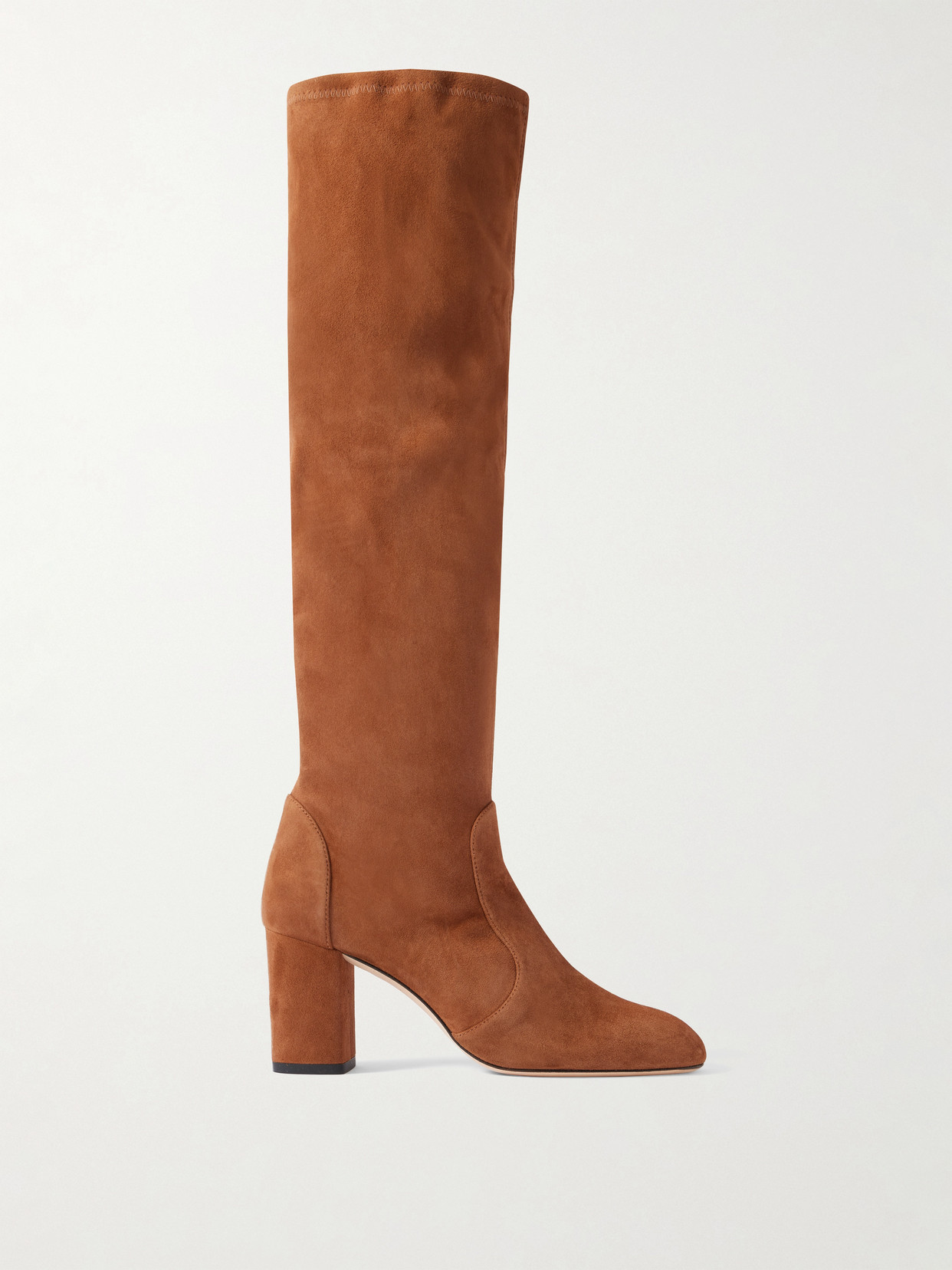 Stuart Weitzman - Lucie Suede Knee Boots - Brown | NET-A-PORTER (US)