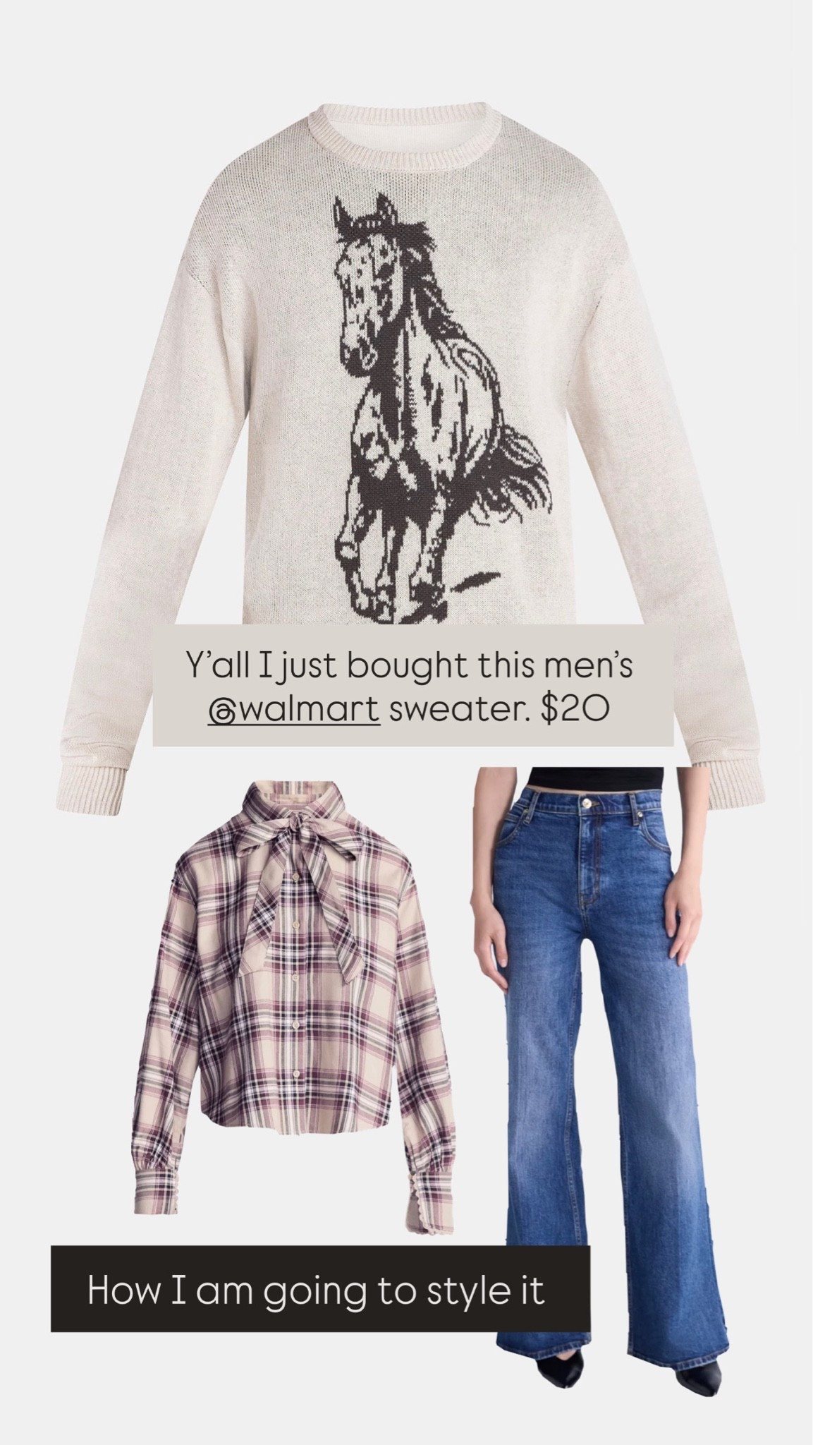 Walmart $20 sweater - Scoop jeans and top under $32

#LTKxWalmart #LTKootd #LTKdayinmylife