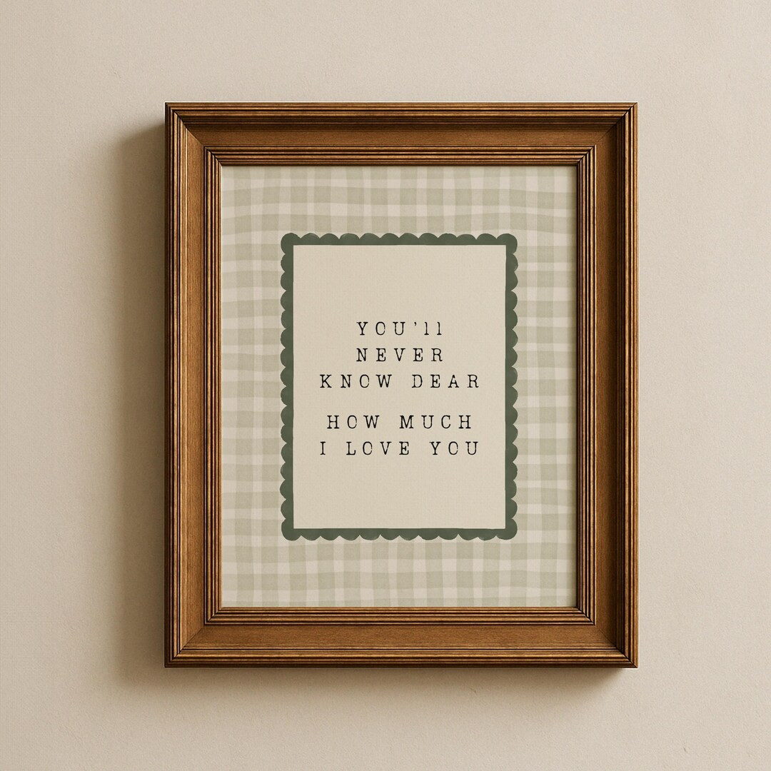 You'll Never Know Dear Nursery Wall Art | Cottagecore Kids Room Decor | Printable Digital | Etsy (Global)