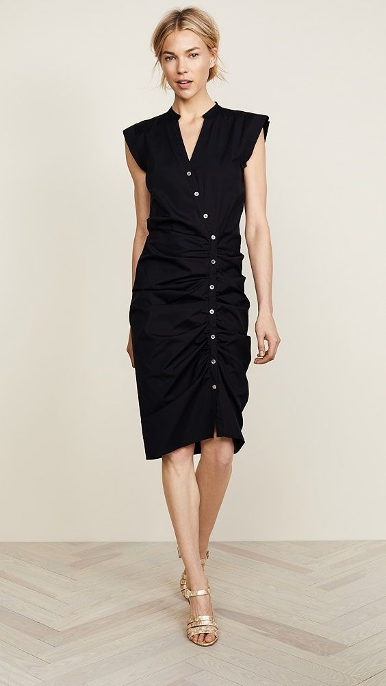 Veronica Beard Long Ruched Dress | Shopbop | Shopbop