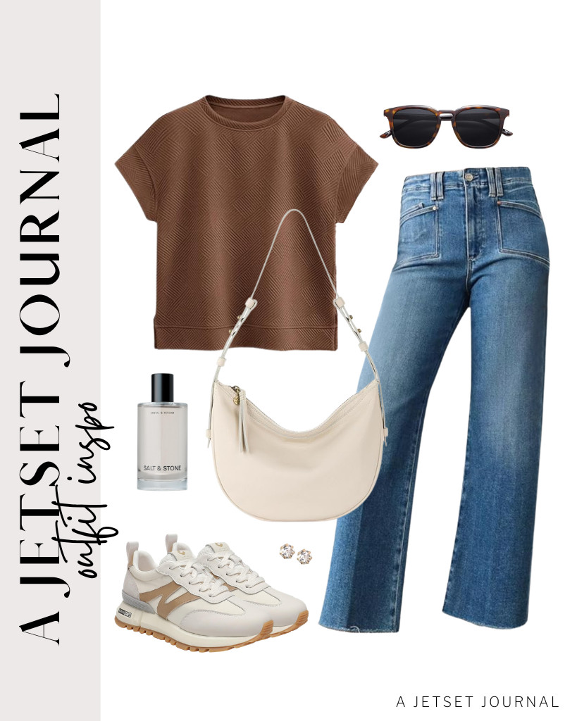 If you have this dark brown short-sleeve top and Astylish jeans combo, you can wear these somiliss walking shoes and use The Sak Tess Crescent shoulder bag. Add these SOJOS polarized sunnies and stud earrings, too!

#LTKSeasonal #LTKSaleAlert #LTKTravel
 

 