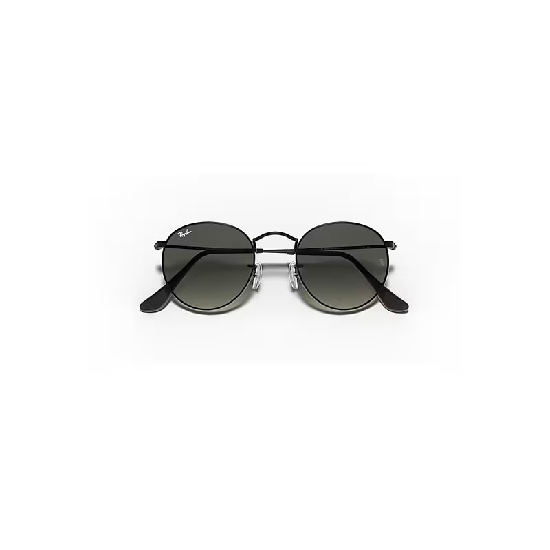 Ray-Ban Round Flat Lenses Sunglasses Black Frame Grey Lenses 53-21 | Ray-Ban (US)