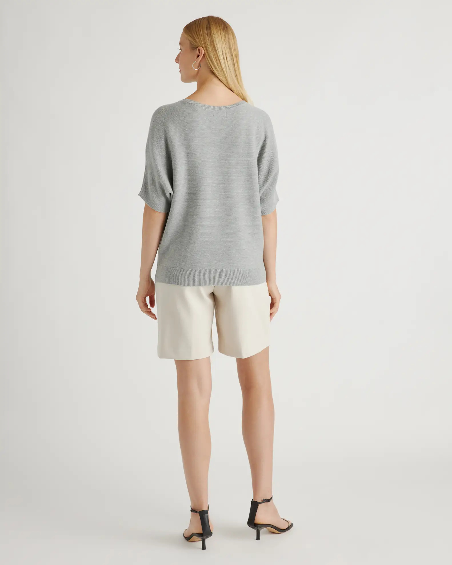 Lightweight Cotton Cashmere Link-Stitch Dolman Sweater | Quince