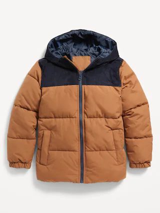 Frost-Free Corduroy-Block Puffer Jacket for Boys | Old Navy (US)