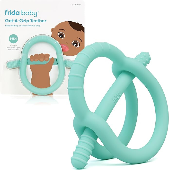 Frida Baby Get-A-Grip BabyTeether for Teething Relief | 100% Food-Grade Silicone Teething Toys fo... | Amazon (US)