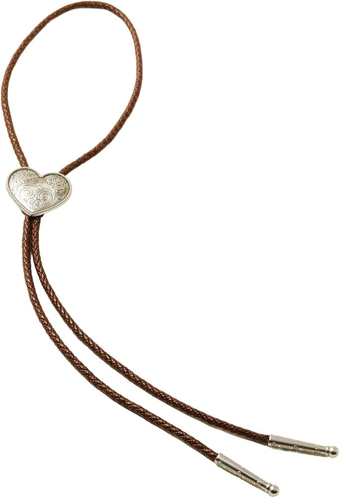 Shyanne Women's Strawberry Skies Braided Heart Bolo Tie Brown One Size | Amazon (US)