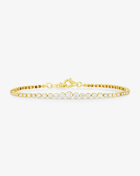 Graduated Bezel Diamond Tennis Bracelet | Ring Concierge