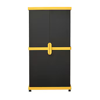 Project Source 36-in W x 72-in H x 20-in D Freestanding Plastic Garage Cabinet in Black | Lowe's