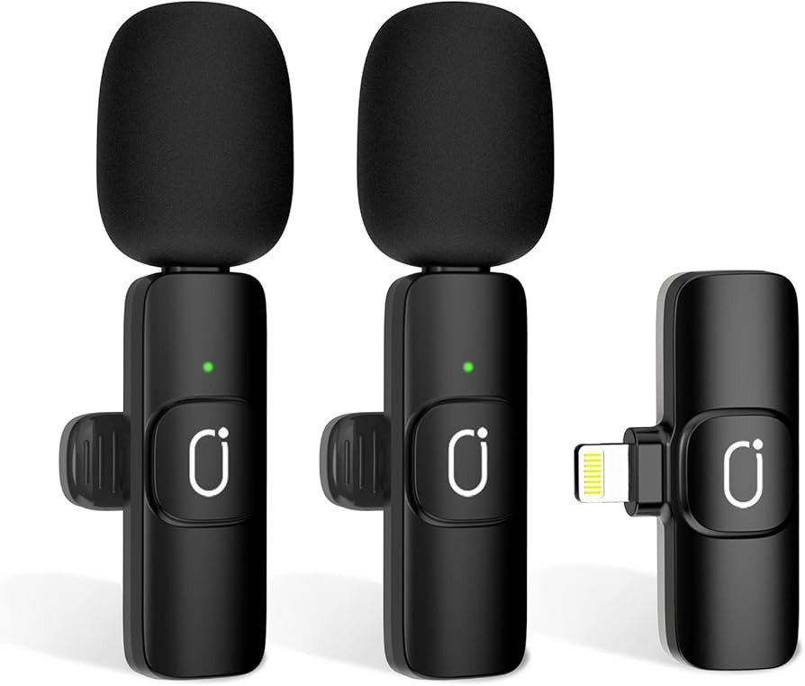 K37 Wireless Lavalier Microphone for iPhone, 2 Packs Cordless Lapel Mics, Mini Recording Mic for ... | Amazon (US)