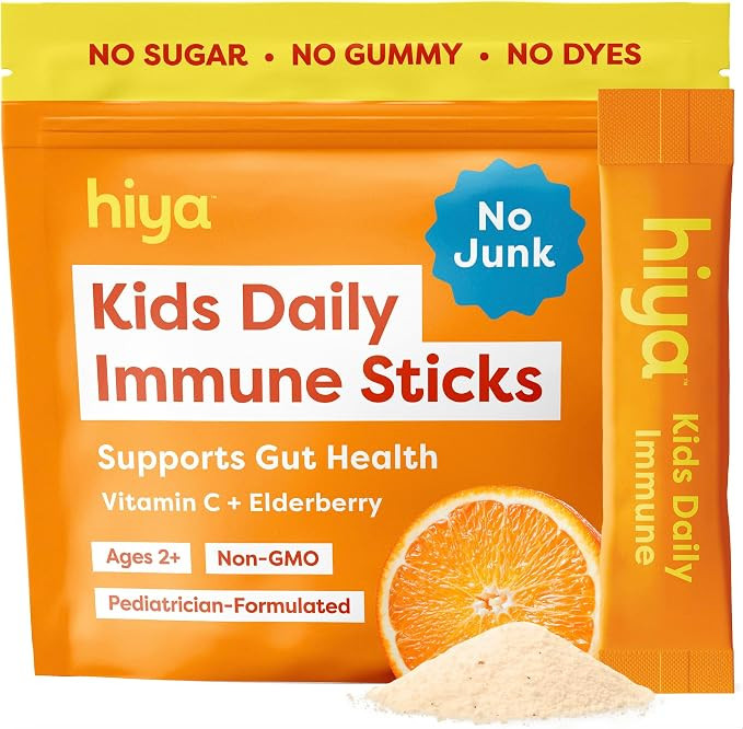 HIYA Kids Immune Support, 20 Stick Packs for Toddlers & Kids, Orange Flavo | Pediatrician Formula... | Amazon (US)