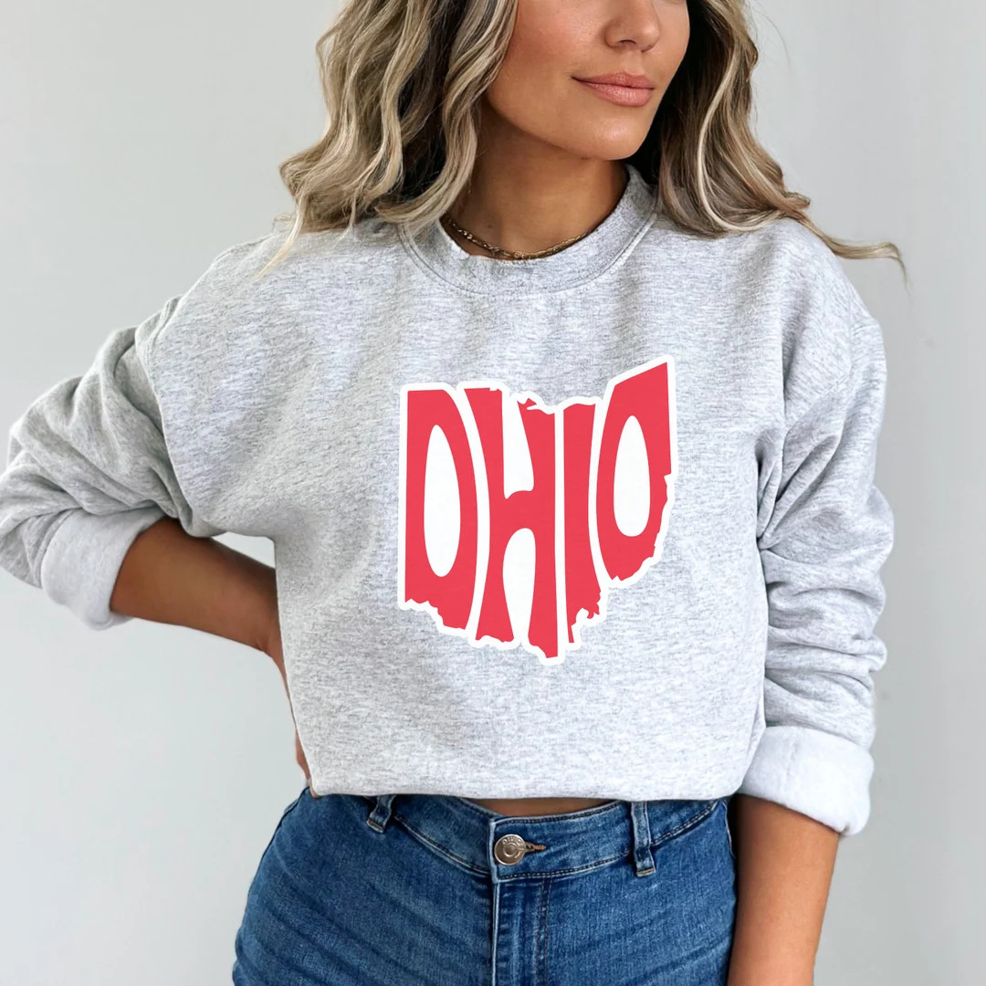 Ohio Sweatshirt,Ohio Shirt,Trendy Sweatshirt,Trendy Shirt,Minimalist Sweatshirt,Gift For Her,Moth... | Etsy (US)