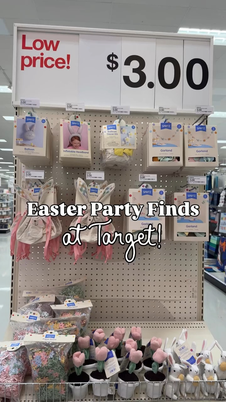 $3 Easter party finds at Target! 🐇🐣🌸✨Follow + comment “SHOP” for a link! (make sure you’re following to receive it) ✨ & if you love Holiday finds and gift ideas, follow along for more!