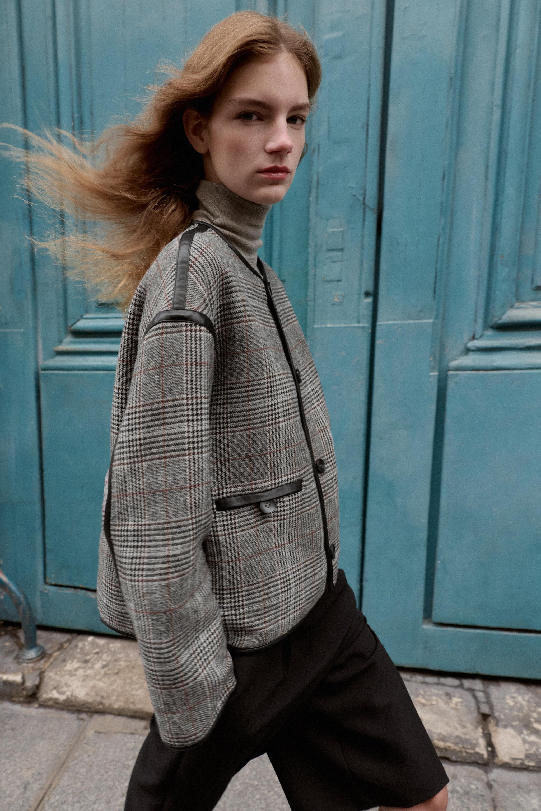 REVERSIBLE FAUX LEATHER PIPING JACKET | Zara US