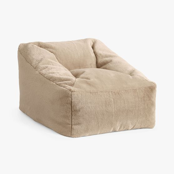 Badgley Fur Sand Modern Lounger | Pottery Barn Teen