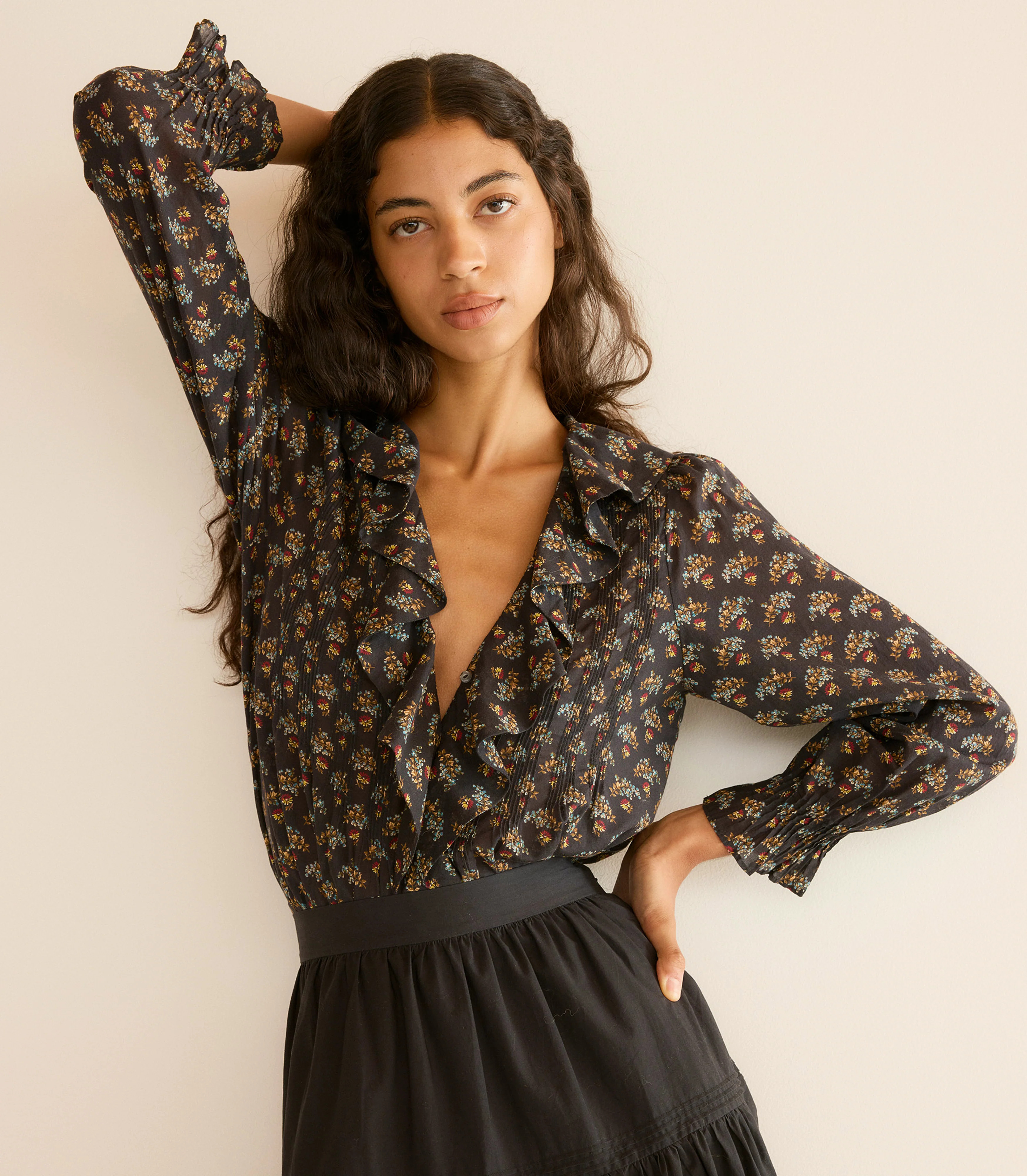 Hardy Top - Delphinium Floral | DÔEN | DOEN