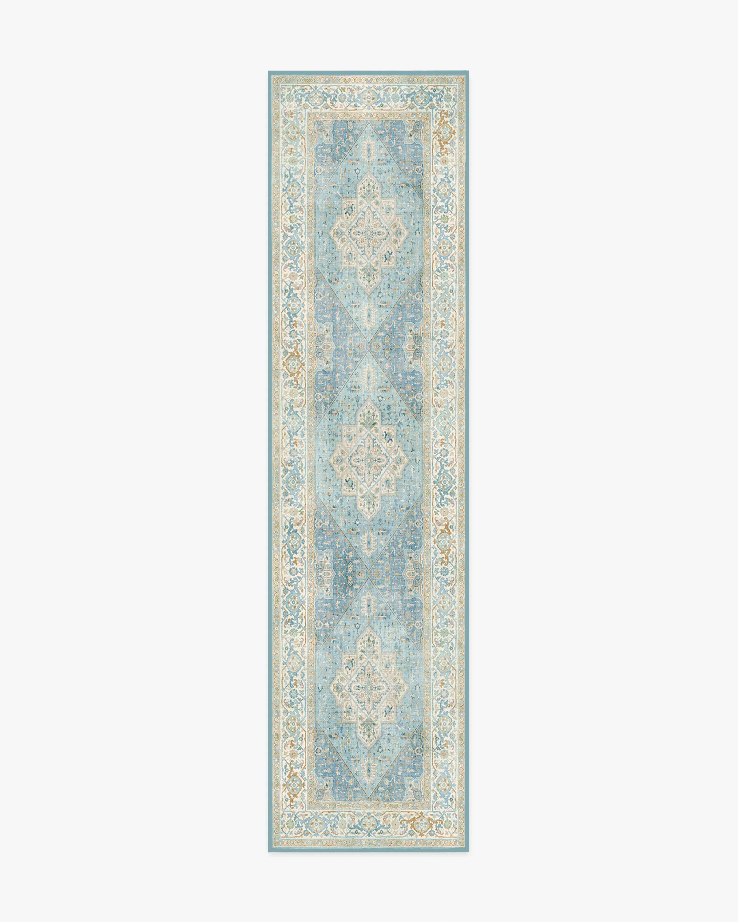 Santiago Blue & Cream Rug | Ruggable
