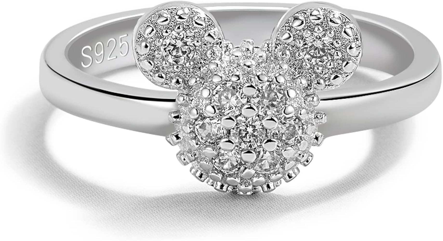 H&Beautimer 925 Sterling Silver Rings for Women-Cute Mickey Design Rings-Women's Girls Fine Jewel... | Amazon (US)