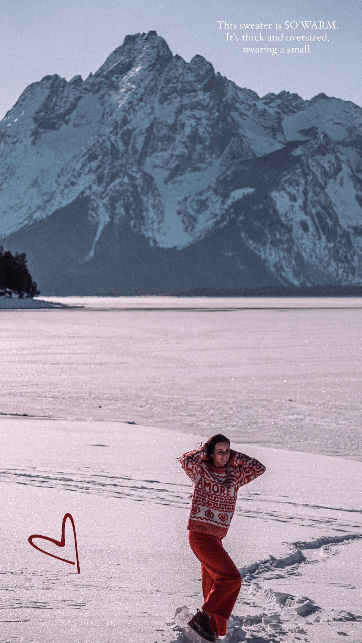 This sweater is SO WARM. It’s thick and oversized, wearing a small. Wearing a 6 in pants and omg they are sooo comfy! It’s like you are wearing pjs 

#LTKSeasonal #LTKfindsunder100 #LTKstyletip