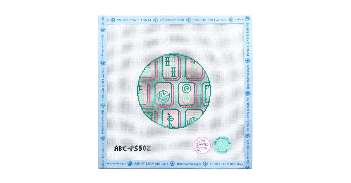 Mahjong Tiles Round | Penny Linn Designs