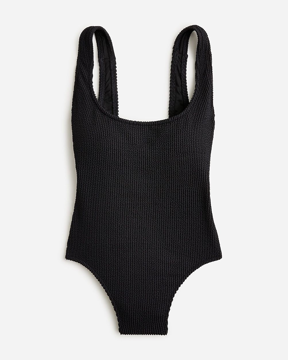 Textured scoopneck one-piece swimsuit | J.Crew US