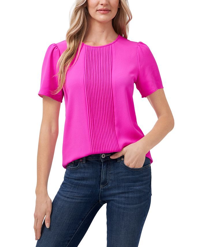 CeCe Women's Pin tucked Blouse Top & Reviews - Women - Macy's | Macys (US)