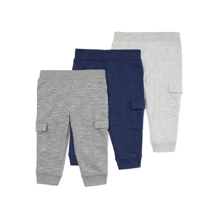 Garanimals Baby Boy Knit Cargo Joggers Multipack, 3-Pack, Sizes 0-24 Months - Walmart.com | Walmart (US)