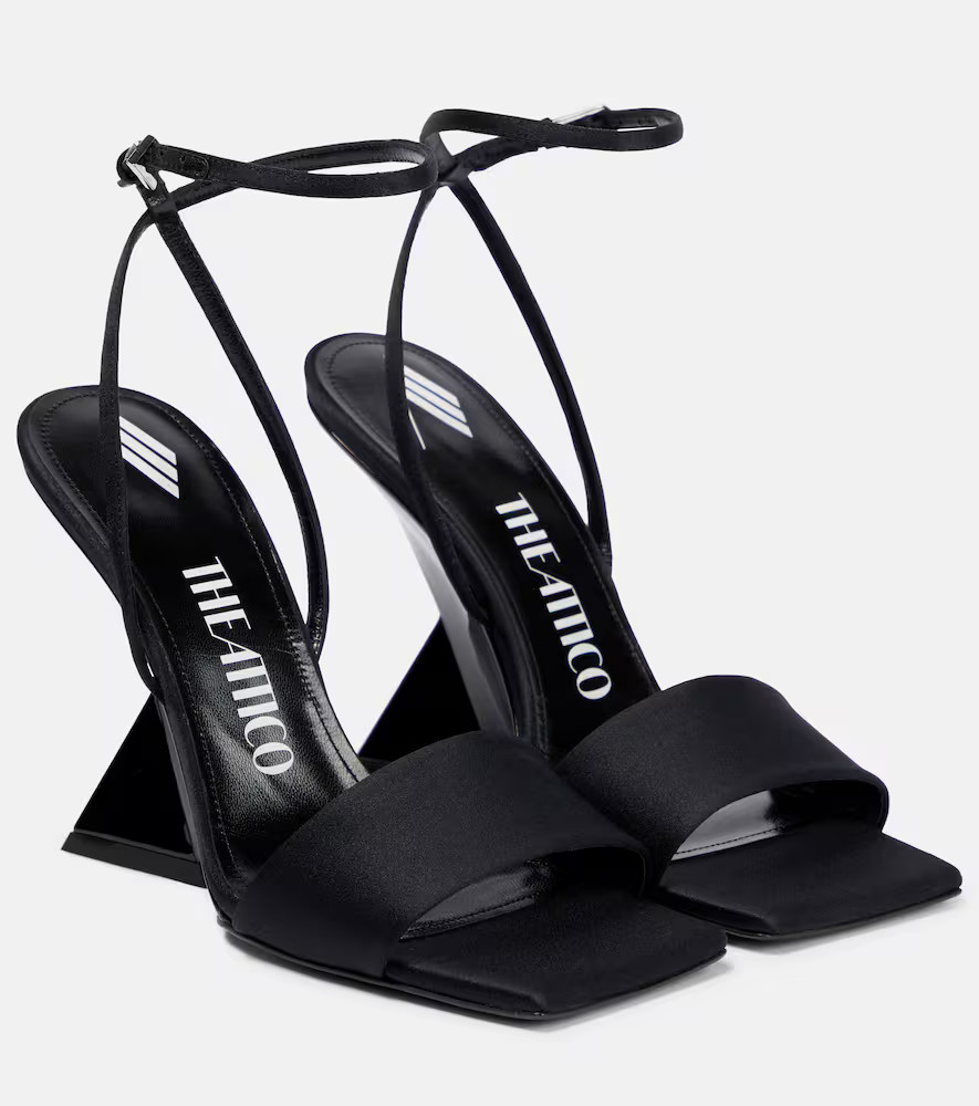 The Attico Cheope satin wedge sandals | Mytheresa (US/CA)