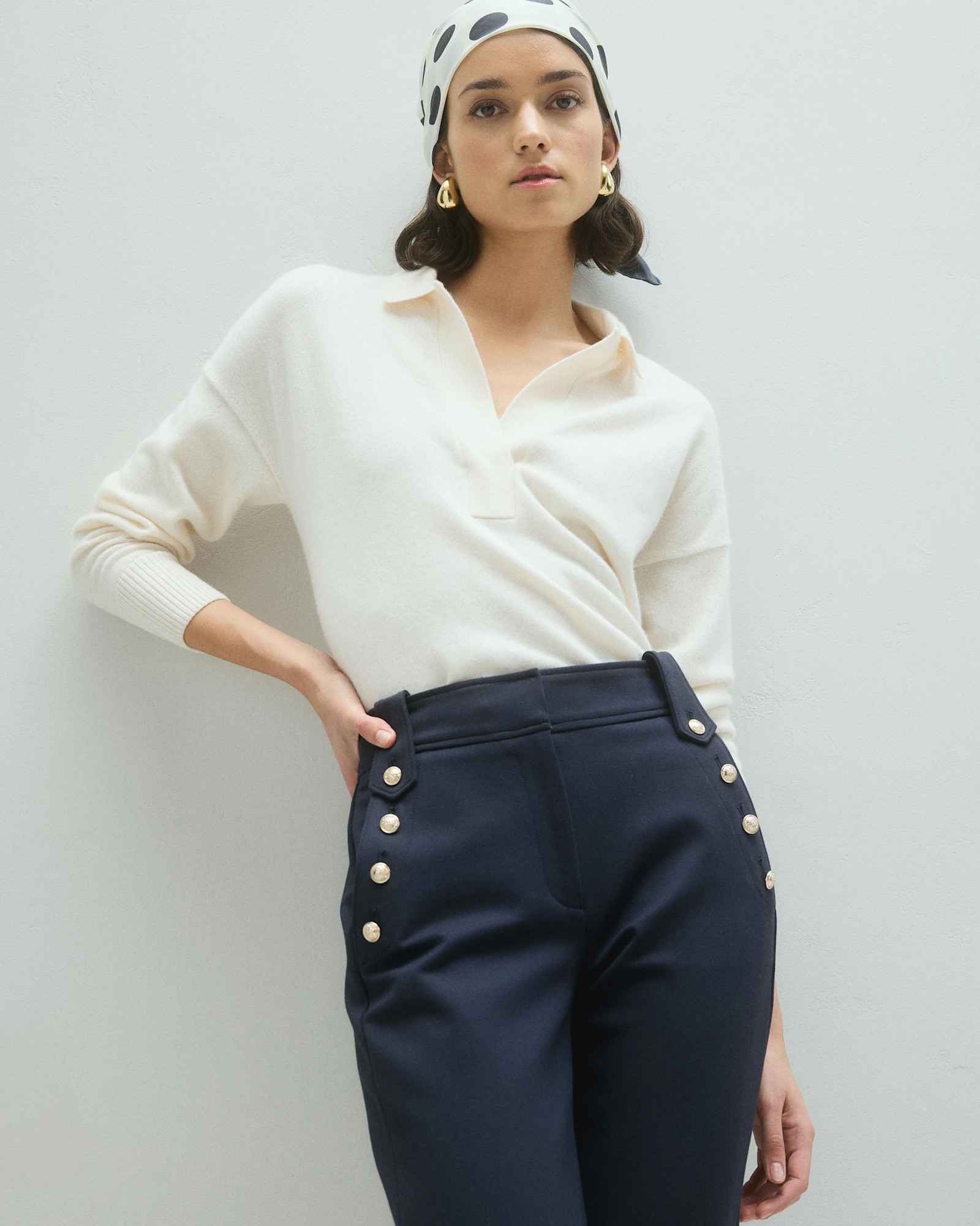 Ivory Women's Mongolian Cashmere Polo Sweater | Quince