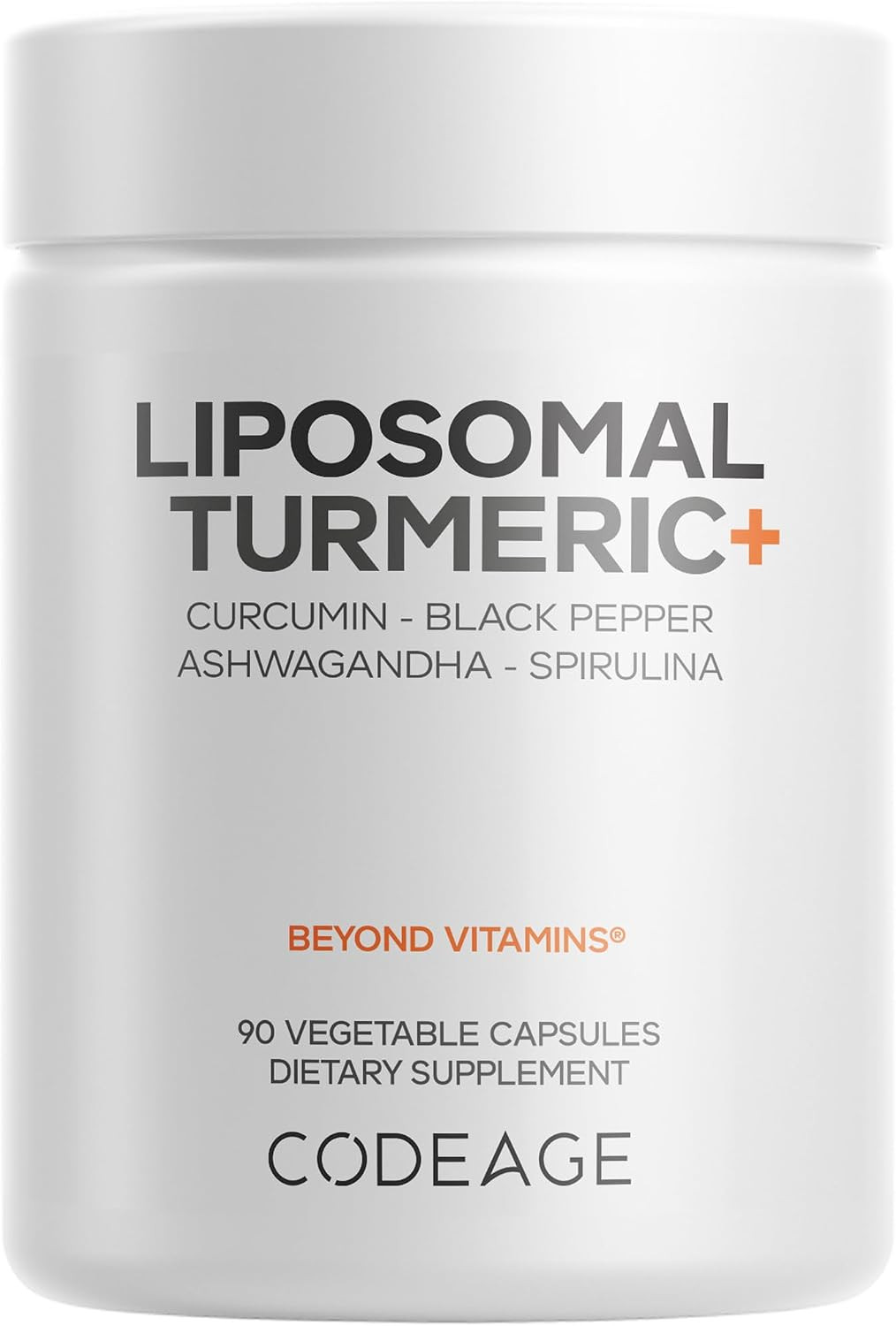Codeage Liposomal Turmeric Supplement, Ashwagandha, Ginger, 90 Capsules | Amazon (US)