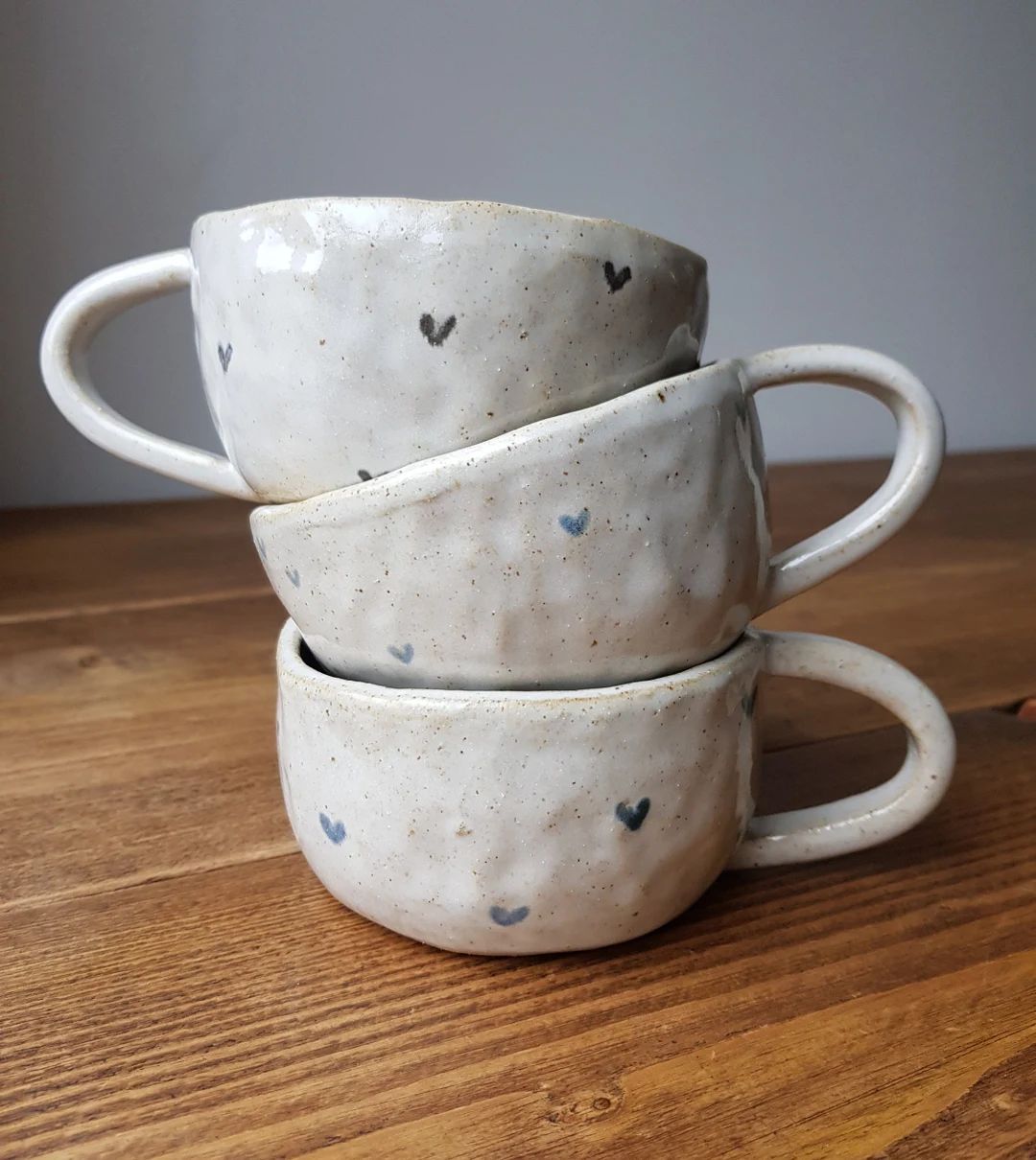 PRE-ORDER Handmade Hearts Mug Hand Made Ceramic Mug Chunky Coffee Mug - Etsy | Etsy (US)