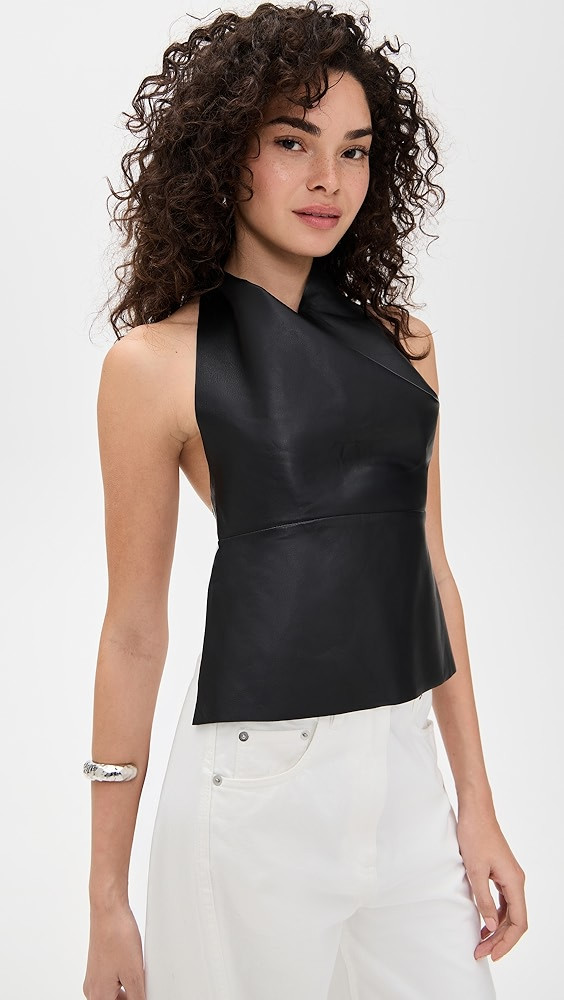 Leather Tie Top | Shopbop