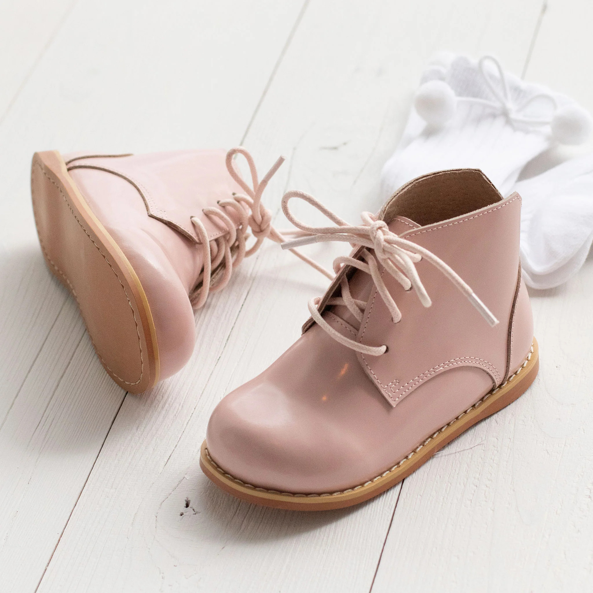 Pink Grayson Booties - Runs Small | Shrimp and Grits Kids